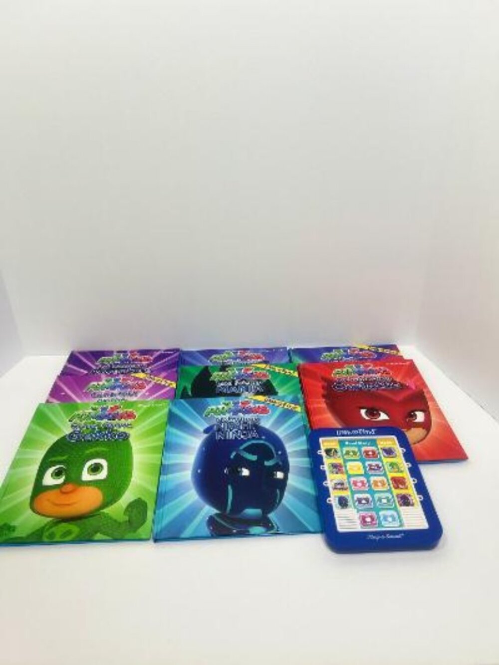 PJ Masks Look & Find Play A Sound Reader Electronic 8 Books Set Tested & Working